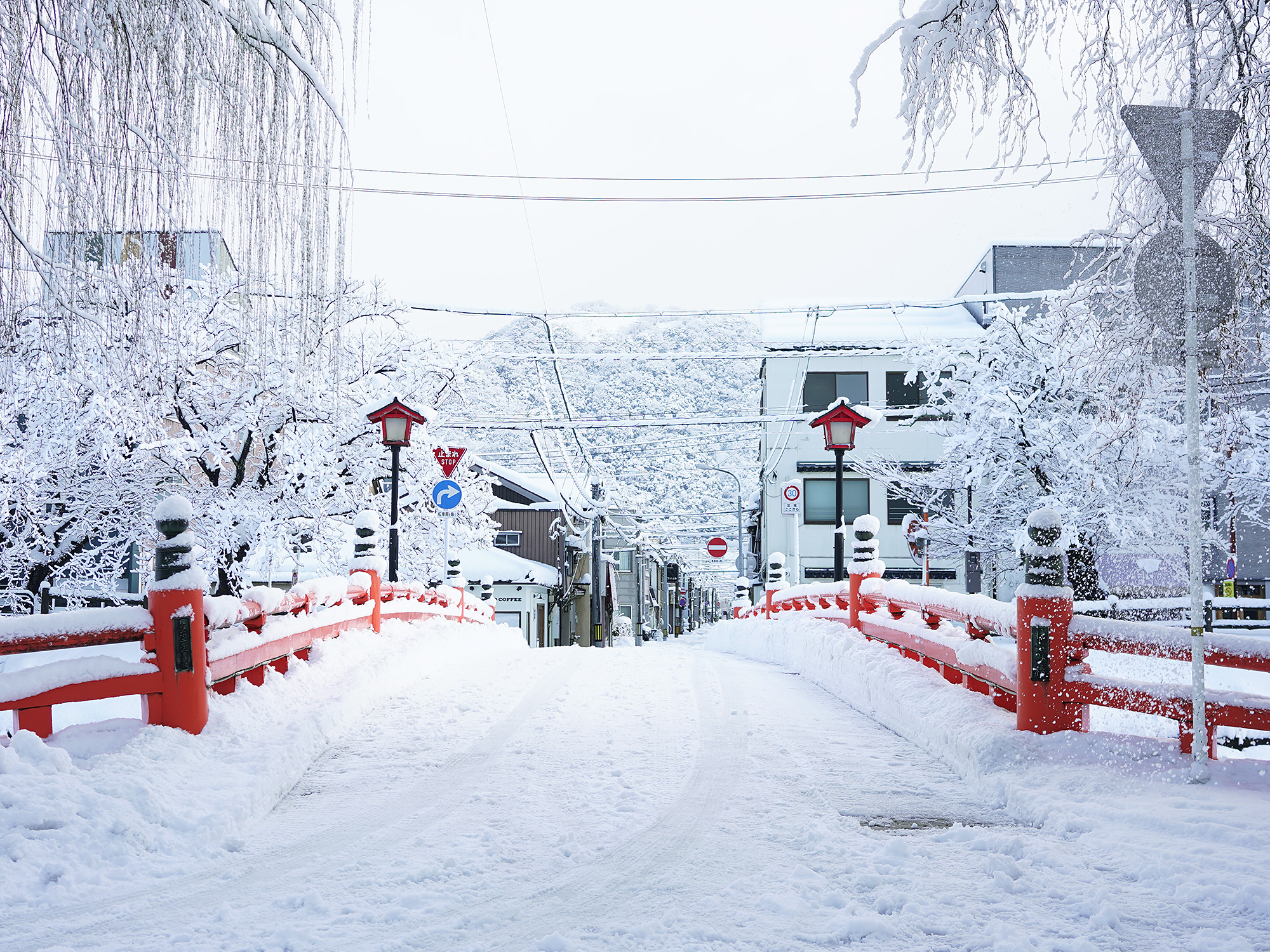 キャンプハウス 鳥取の雪景色